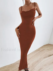 Strapless Backless Midi Dress