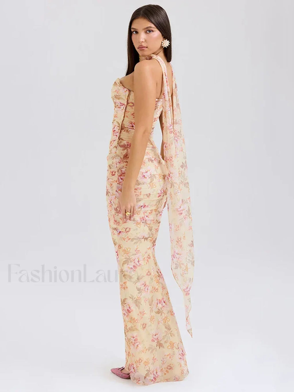 Strapless Skirt Two Piece Maxi Dress