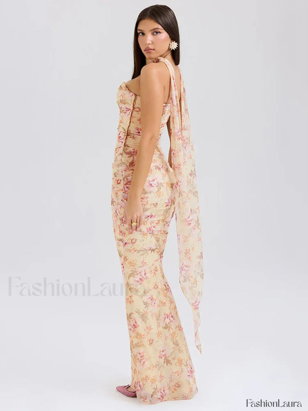 Strapless Skirt Two Piece Maxi Dress