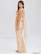 Strapless Skirt Two Piece Maxi Dress