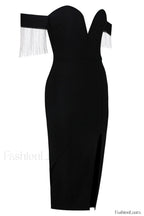 Strapless Slit Stylish Bandage Dress