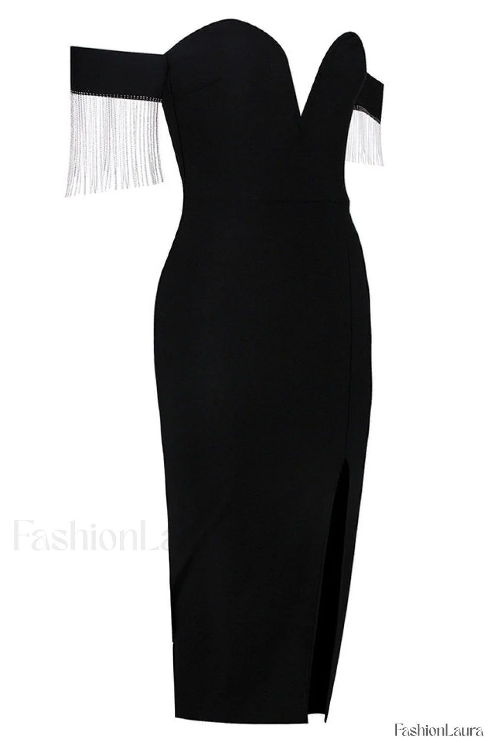 Strapless Slit Stylish Bandage Dress