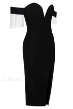 Strapless Slit Stylish Bandage Dress