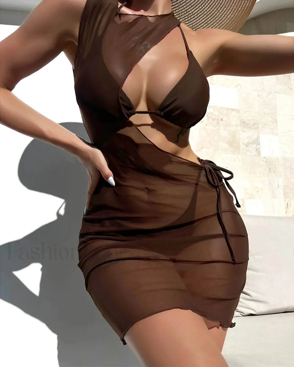 Strappy Halter Cover Up Three Piece Set Main image