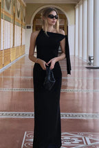 Strappy Simple Style Bodycon Maxi Dress Black / S