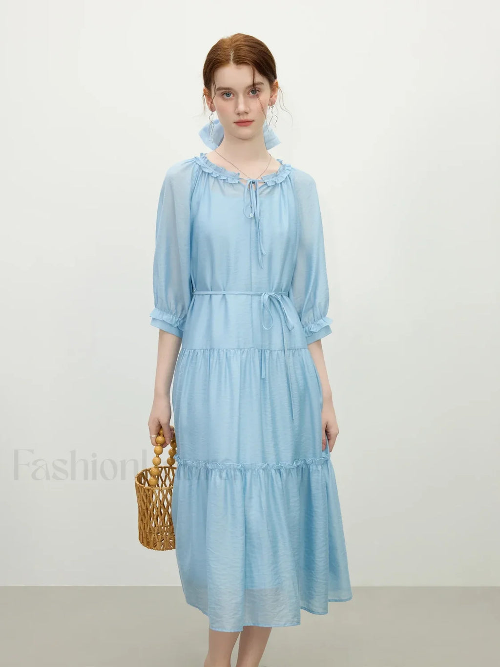 Strappy Two Piece Midi Dress Blue / XS