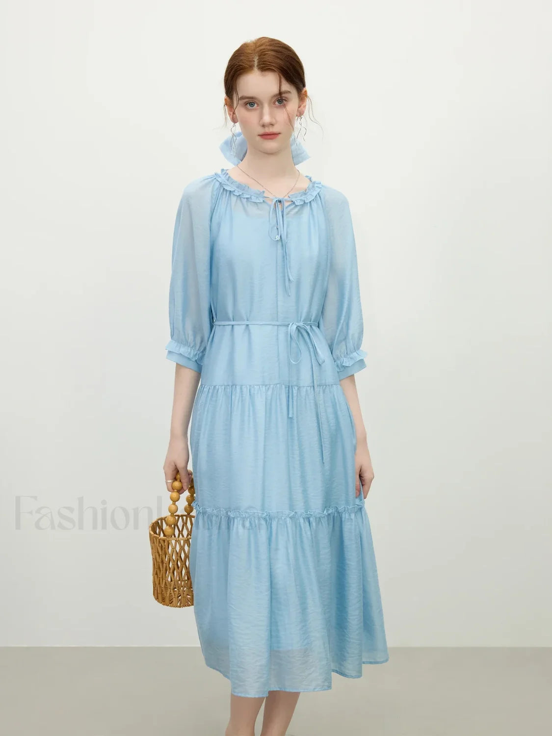 Strappy Two Piece Midi Dress Blue / XS