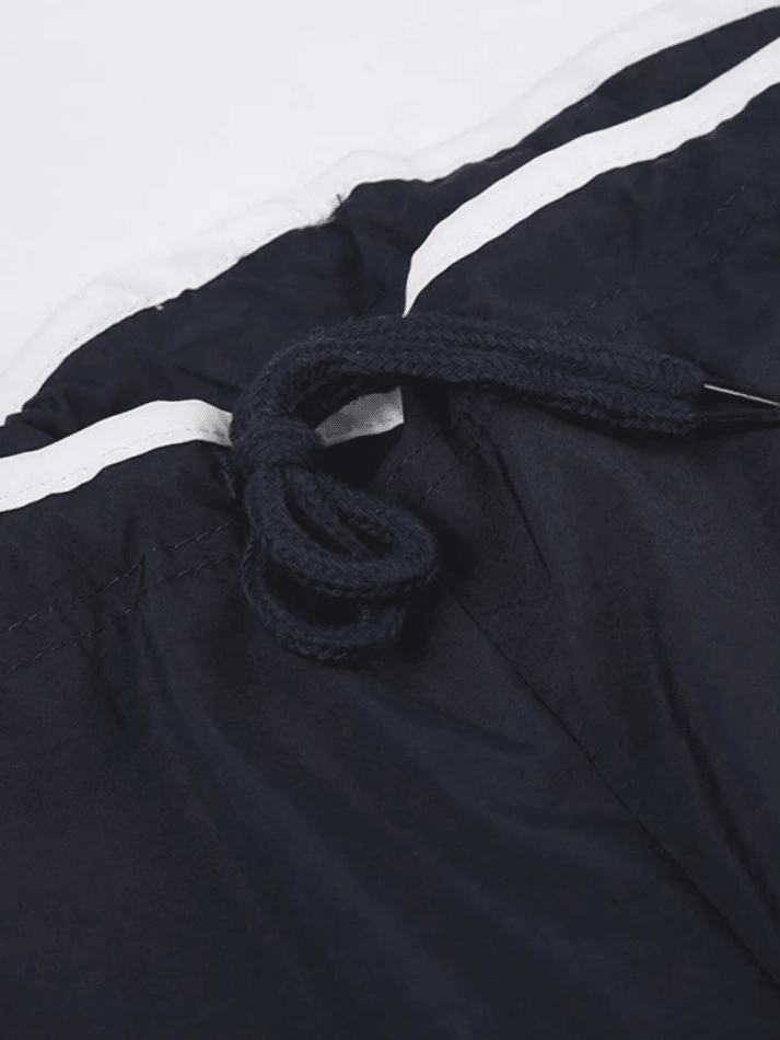 Street Ribbon Contrast Color Wide Leg Pants Pants