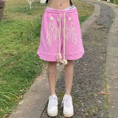 Streetwear Pink Skateboard Jogging Short
