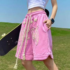 Streetwear Pink Skateboard Jogging Short