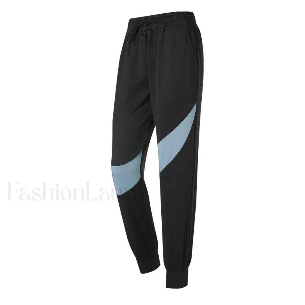 Stretchy High Waist Wide Leg Yoga Sweatpants BLUE / S