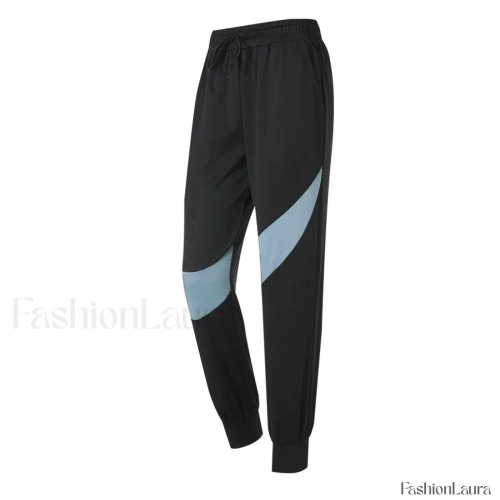 Stretchy High Waist Wide Leg Yoga Sweatpants BLUE / S