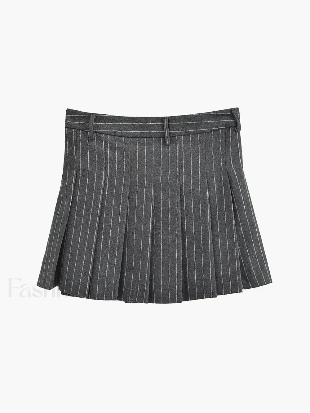 Stripe Pleated Graceful Mini Skirt Skirts