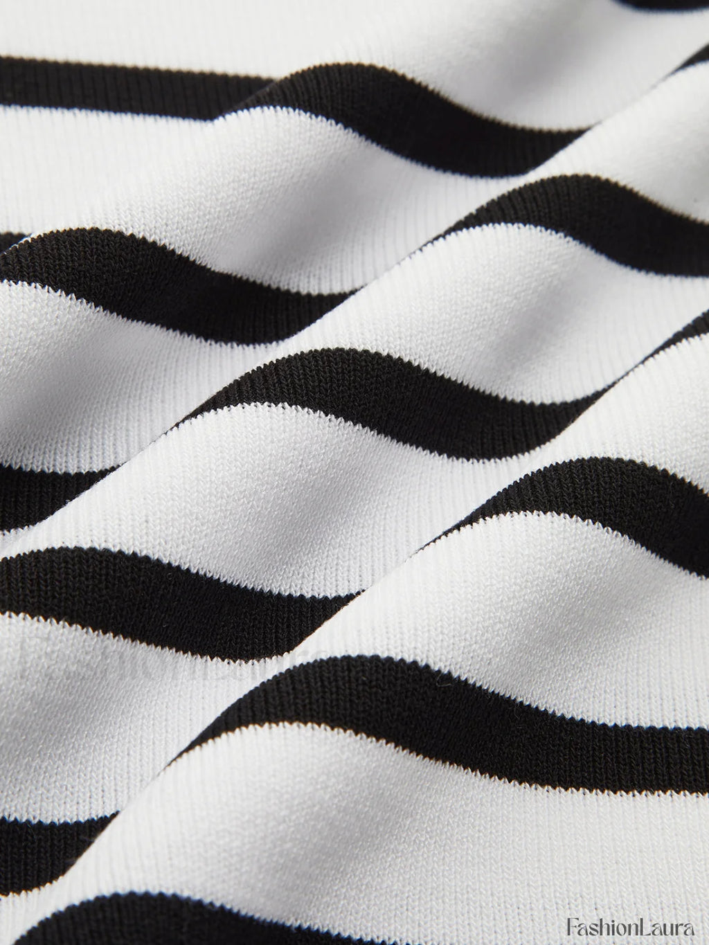 Striped Crop Bodycon Knit Top Knit Tops