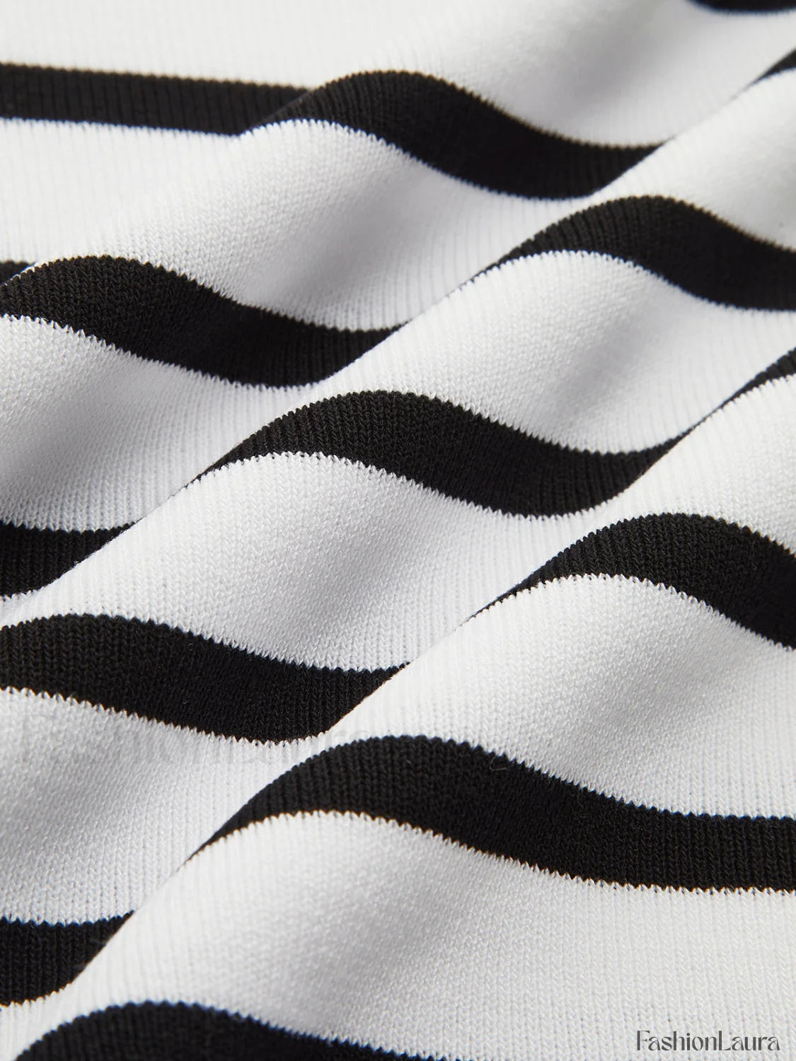 Striped Crop Bodycon Knit Top Knit Tops