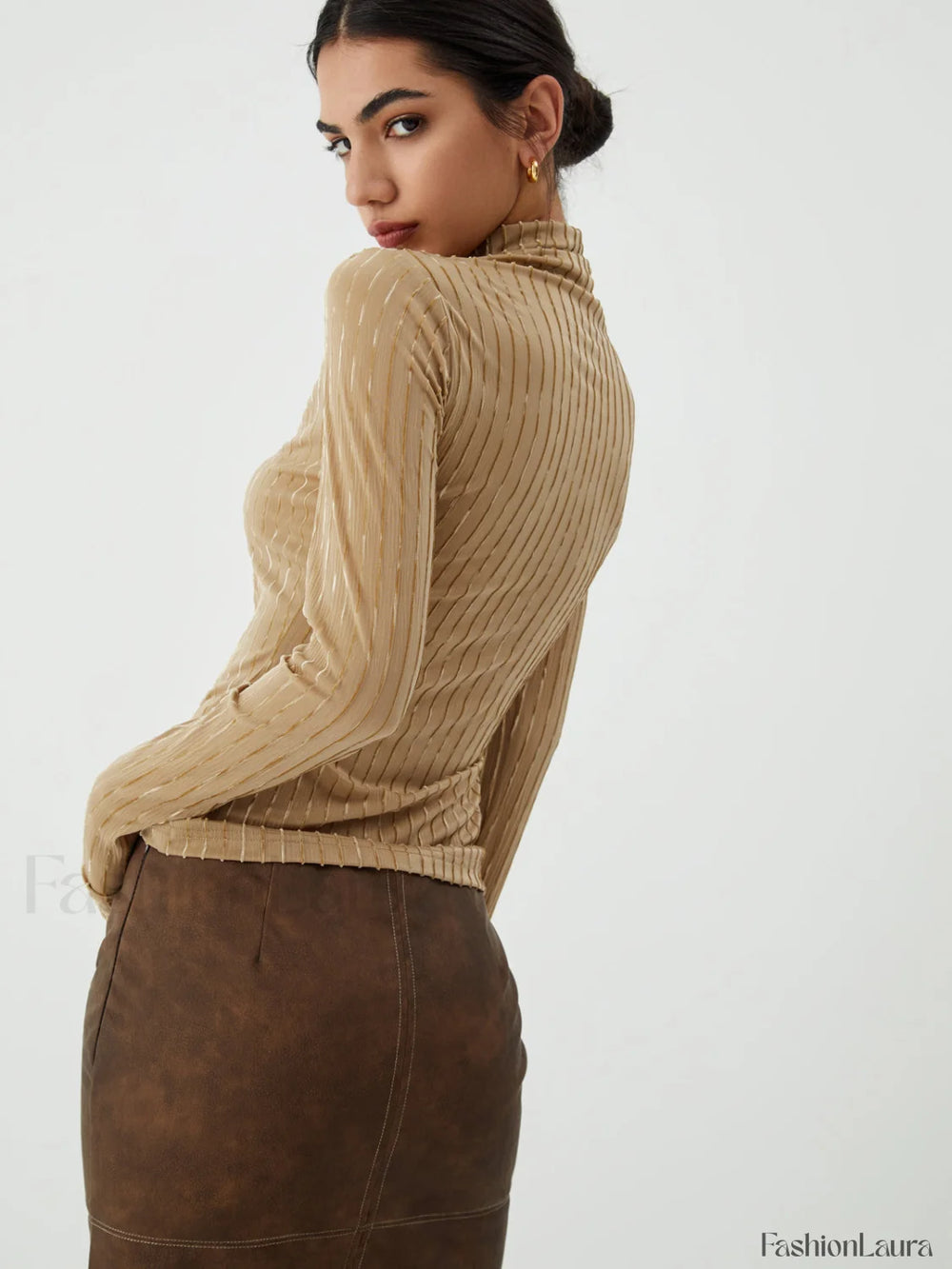 Striped Long Graceful Sleeve Shirt T Shirts