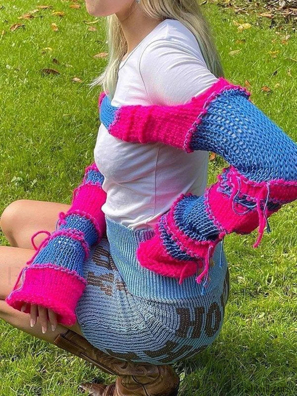 Striped Long Sleeve Bolero Knit Top Tops&Tees