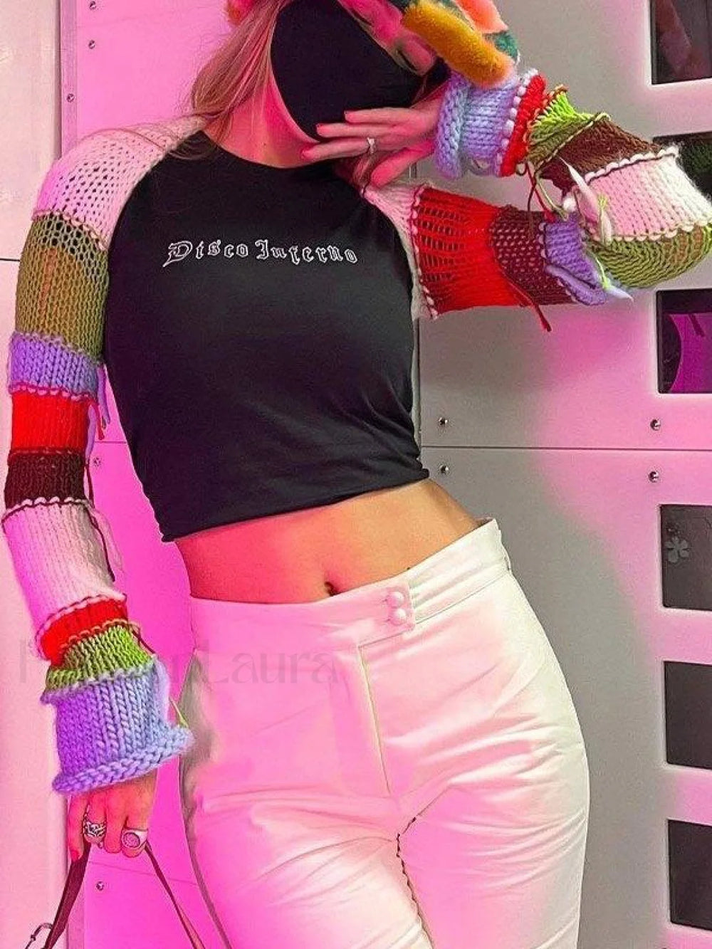 Striped Long Sleeve Bolero Knit Top Tops&Tees