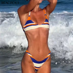 Striped Micro Two Piece Bikini Set