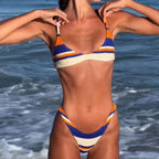Striped Micro Two Piece Bikini Set