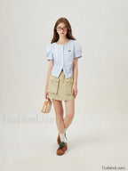 Striped Slim Short Sleeve Cotton T Shirt