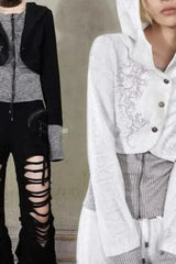 Subculture Embroidered Hooded Hoodie