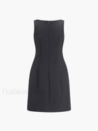 Suiting Sleeveless Short Dress Dresses