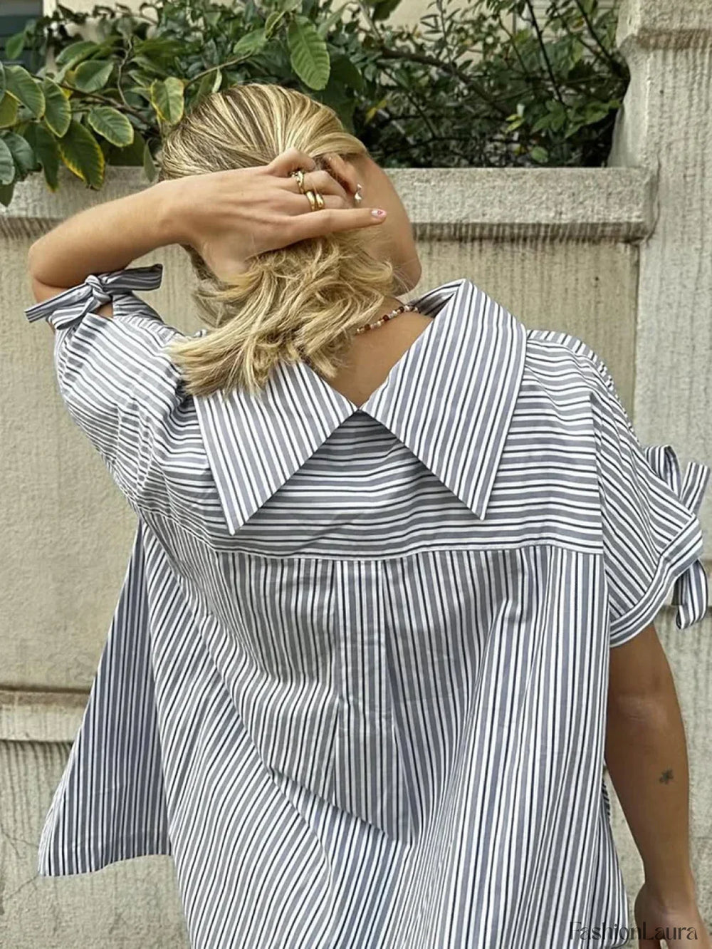 Summer Collar Pajama Shorts Two Piece Set