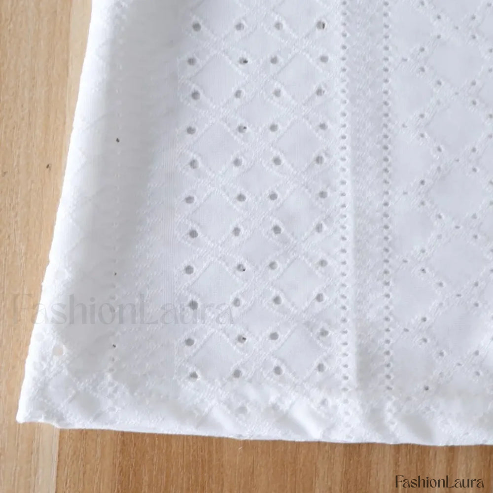 Summer Fashion Lace Buttoned Casual Plain Blouse