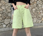 Summer High Waist Five Point Denim Short