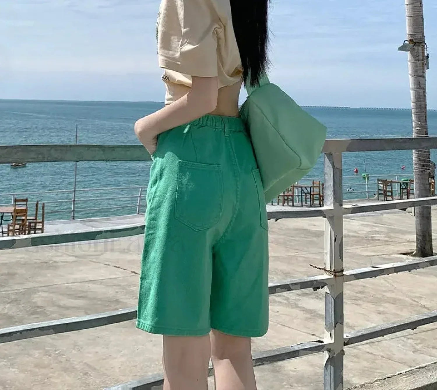 Summer High Waist Five Point Denim Short Secondary image