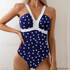 Summer Push Up Closed Bather One Piece blue / S