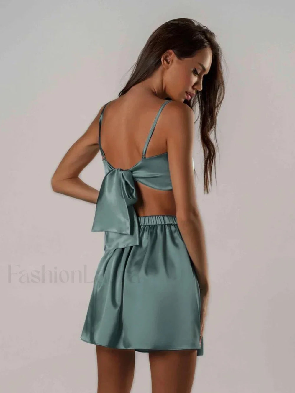 Summer Spaghetti Strap Shorts Two Piece Set