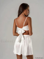 Summer Spaghetti Strap Shorts Two Piece Set