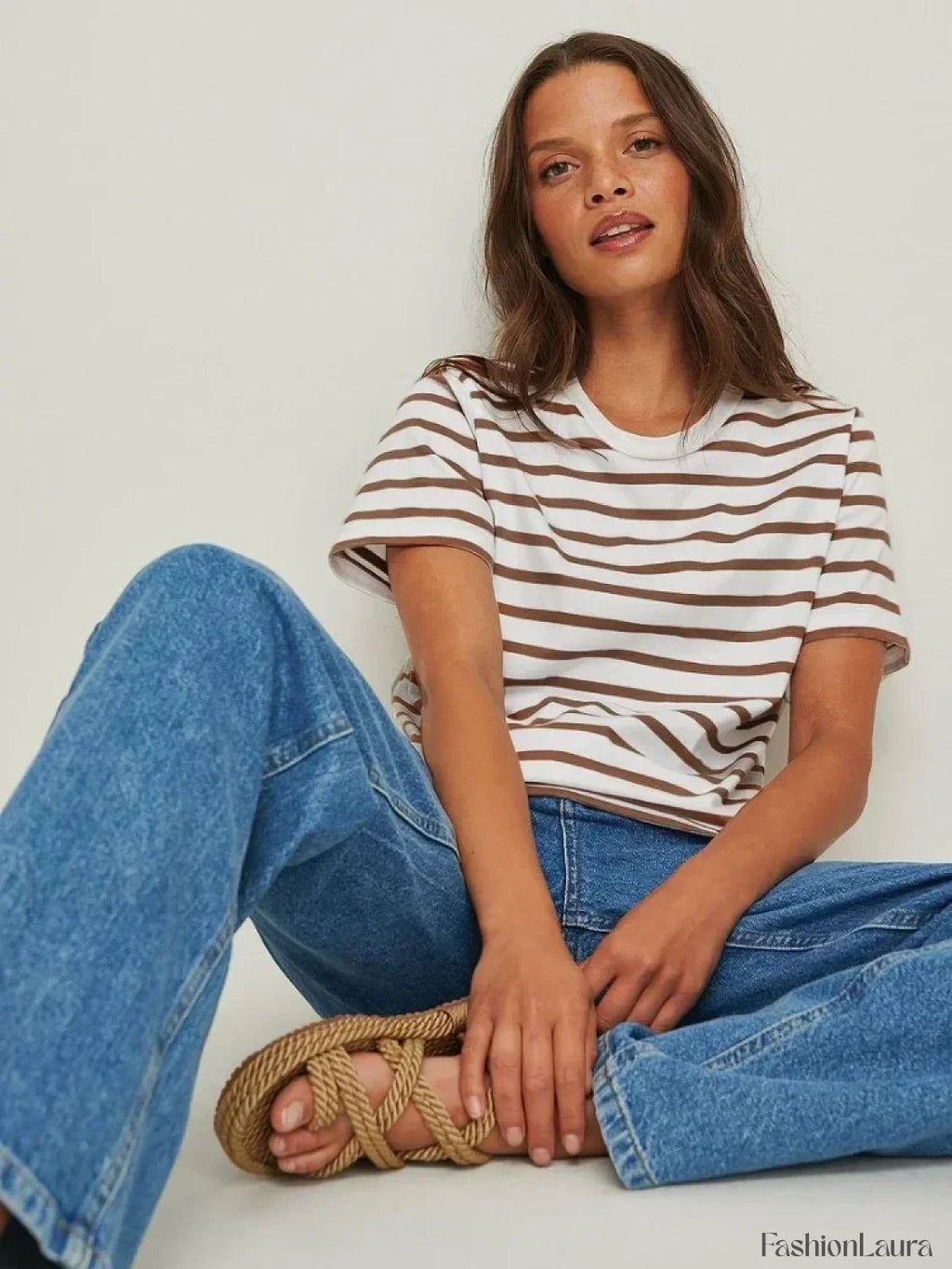 Summer Striped Knitted T Shirt