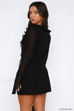 Surround Sound Stylish Mesh Mini Dress