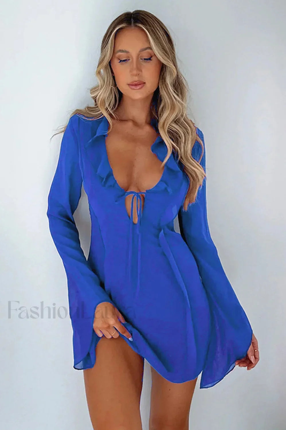 Surround Sound Stylish Mesh Mini Dress Secondary image