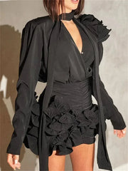 Sweet Bodycon Party Mini Skirt Black / S