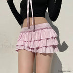 Sweet Low Waist Casual Mini Skirt
