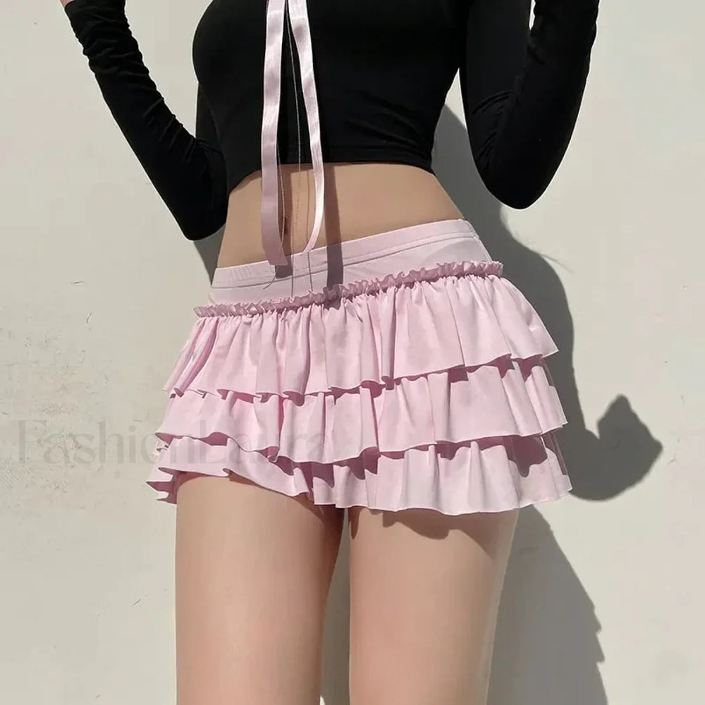 Sweet Low Waist Casual Mini Skirt