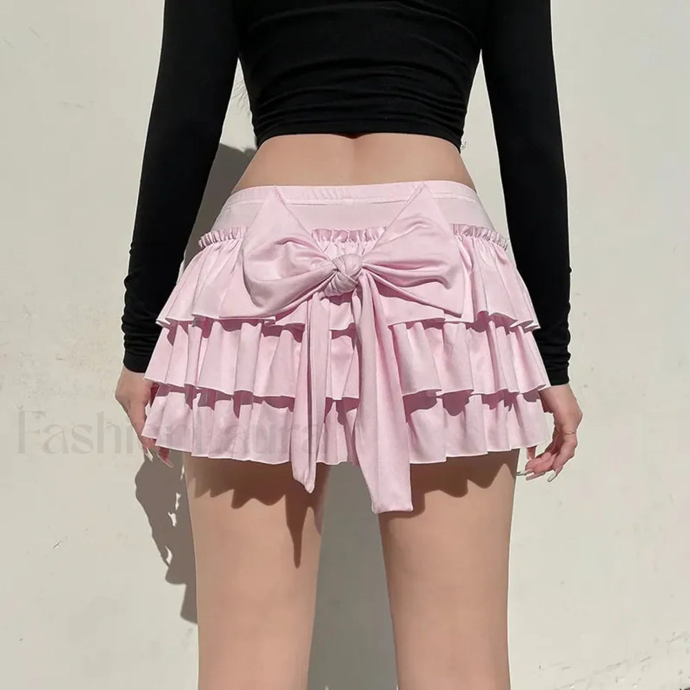 Sweet Low Waist Casual Mini Skirt