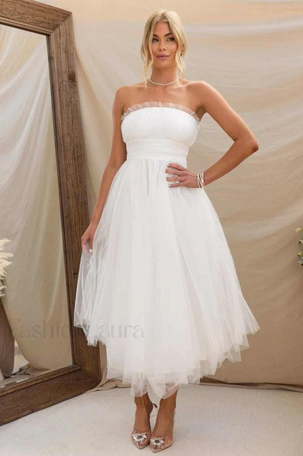 Sweetest Treat Stylish Maxi Dress S / White