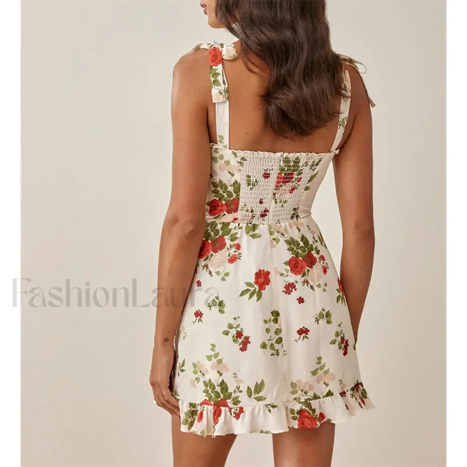Sweetheart Ruffle Hem Floral Dress Secondary image