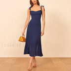 Sweetheart Tie Strap Floral Dress color 10 / S