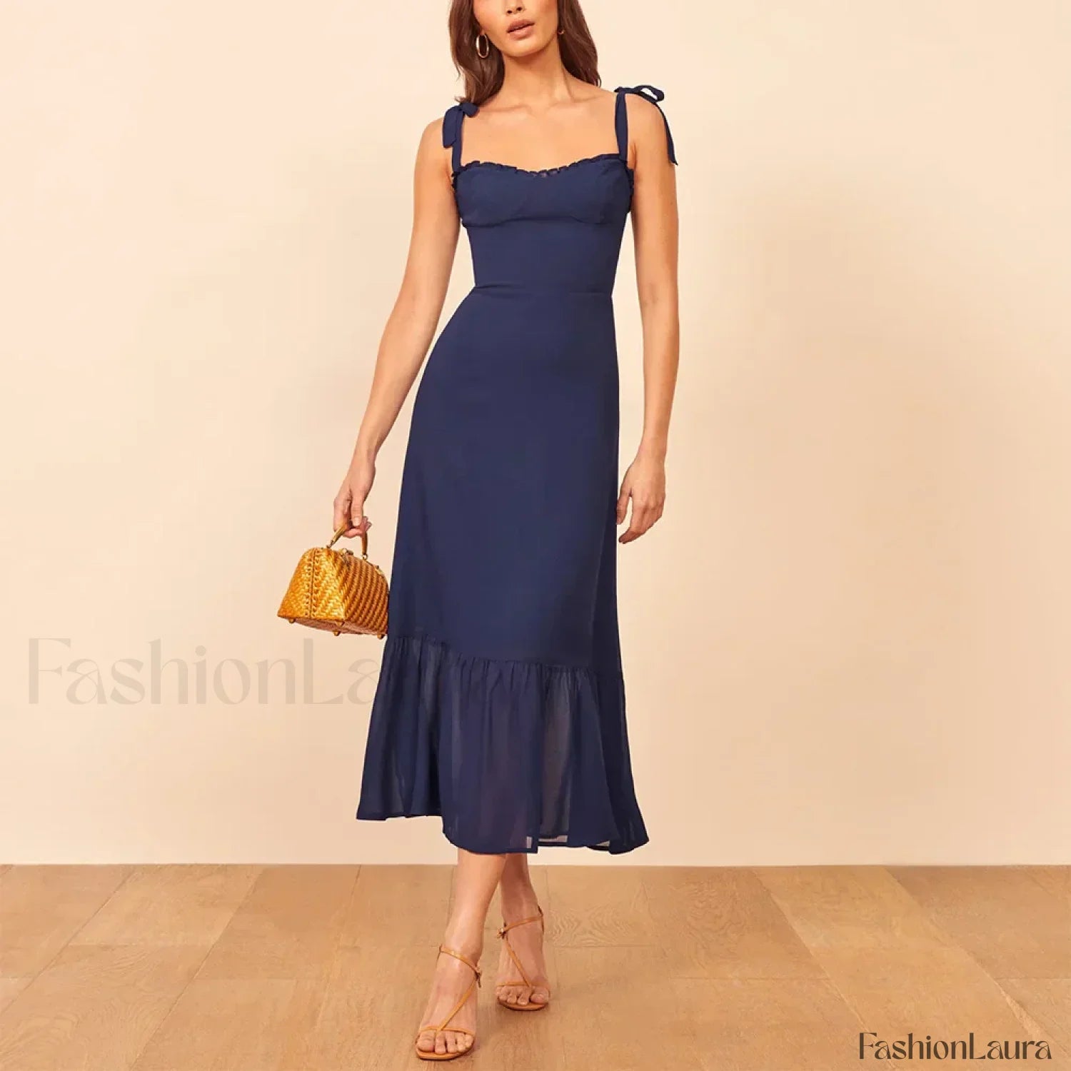 Sweetheart Tie Strap Floral Dress color 10 / S