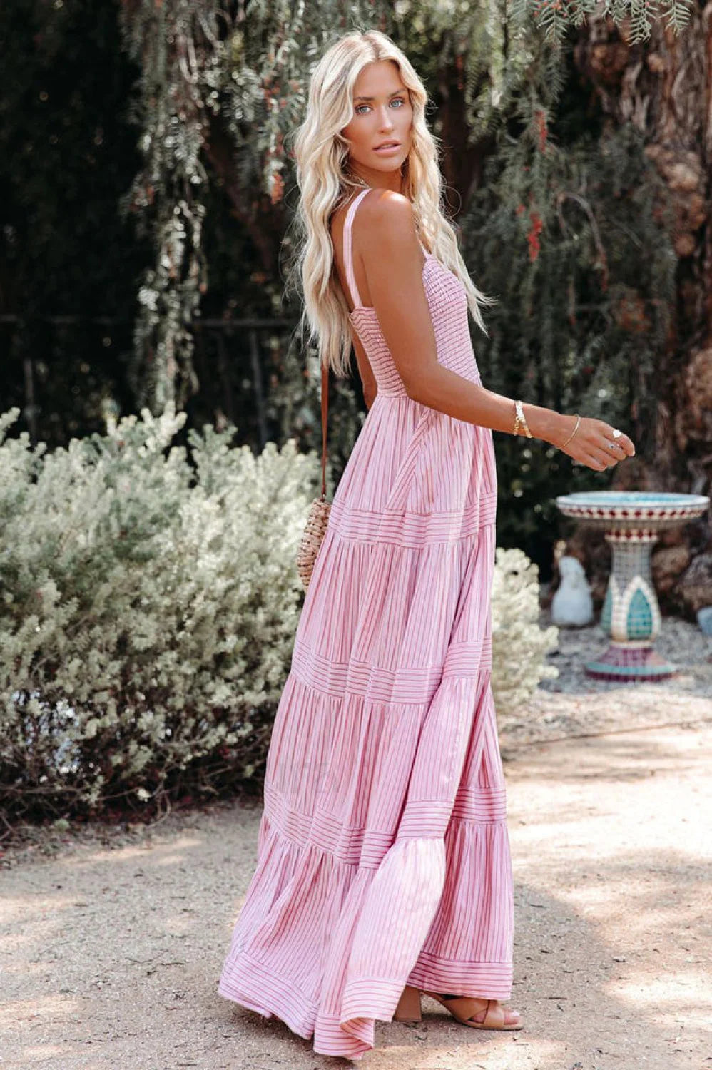 Swing Pleated Stylish Maxi Boho Dress