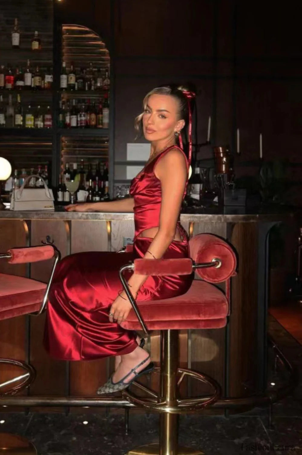 Sydel Satin Bias Charming Cut Maxi Skirt Set