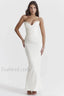 Tamara Ivory Stylish Strapless Corset Dress XS / White