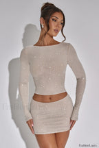 Tani Mini Stylish Skirt Set S / Nude