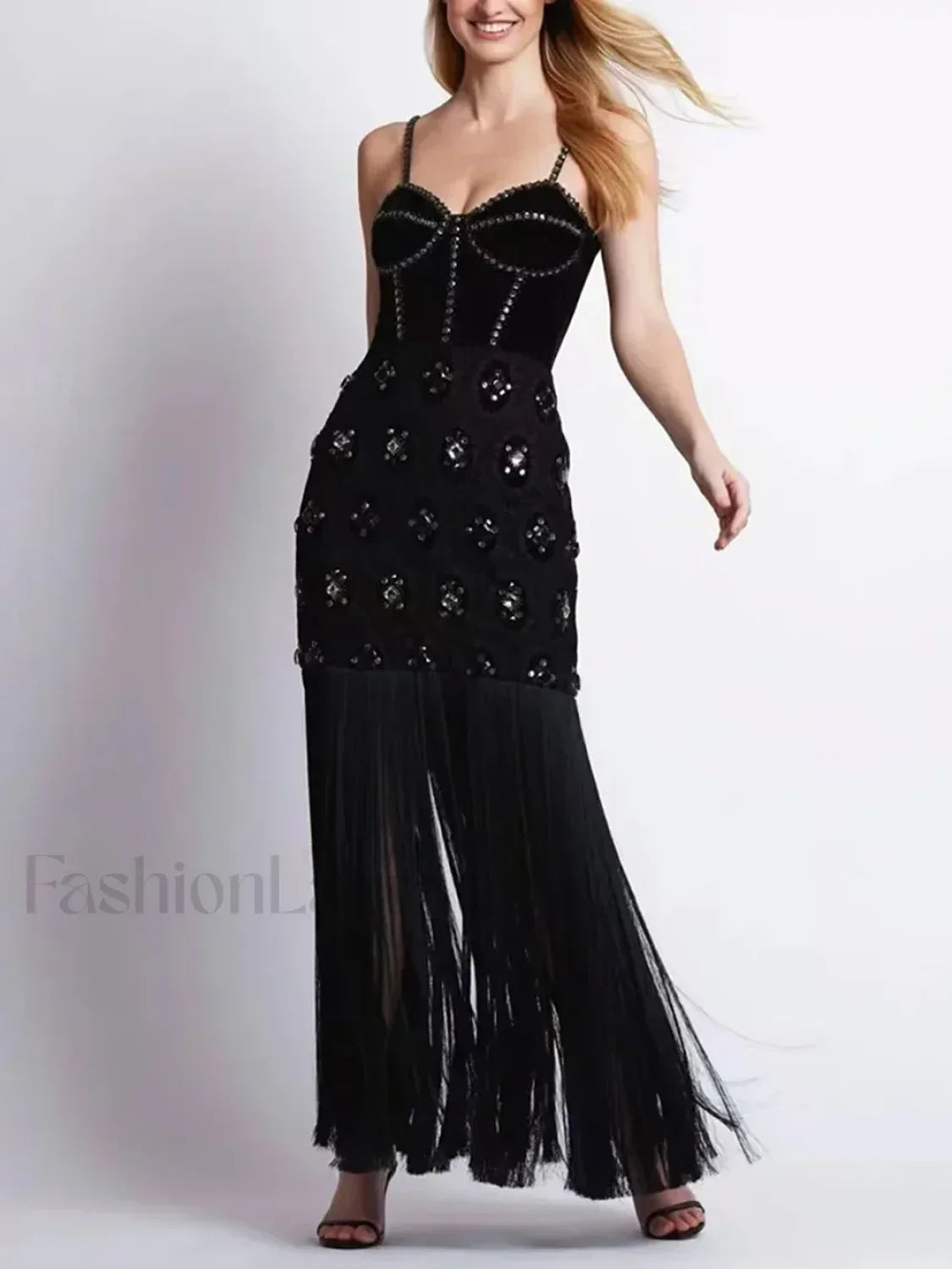 Tassel Strap Backless Maxi Dress Secondary image